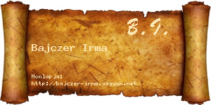 Bajczer Irma névjegykártya